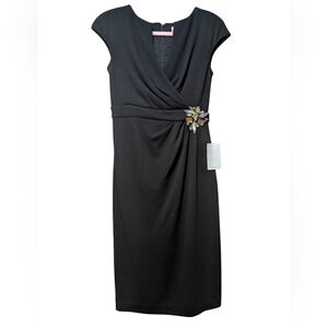 NWT Nordstrom Eliza J Rhinestone Gold And Silver Midi Dress Sz 2